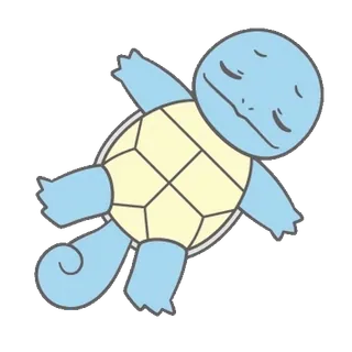 💬 b50abaa5 Squirtle Pokemon Squirtle, Pokemon, schildpad, cartoon, slaperig, slapen telegram sticker