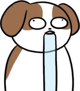 💬 01438eb5 cão, desenho animado, engraçado, fofo, animal, animal de estimação whatsapp sticker