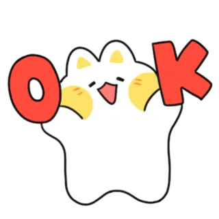 💬 ad37aaae OK gatto, ok, accordo, carino, amichevole telegram sticker