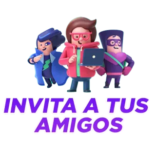 😚 1c074c82 INVITA A TUS AMIGOS convidar, amigos, personagens, diversão, grupo whatsapp sticker