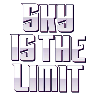 😌 21b176eb SKY IS THE LIMIT céu, limite, motivação, inspiração, sucesso, conquista whatsapp sticker