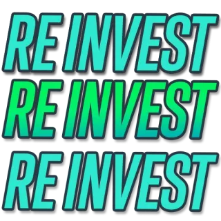 😌 481c1738 REINVEST investimento, dinheiro, negócios, finanças whatsapp sticker