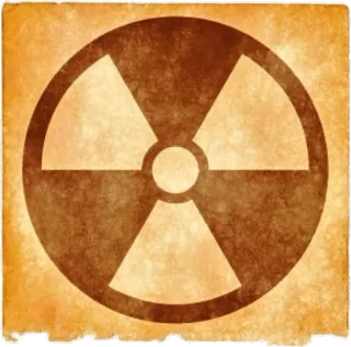 ☢ 5506cc3b symbole radioactif, nucléaire, radioactif, danger, avertissement, risque whatsapp sticker
