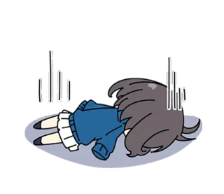 😨 57fe554f 动漫, 疲惫, 沮丧, 女孩, 卡通 whatsapp sticker