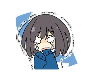 😭 6c19ae92 哭泣, 悲伤, 动漫, 眼泪, 沮丧, 卡通, 情感 whatsapp sticker