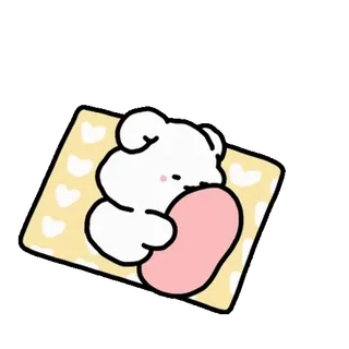 💬 9340a71b cute, bear, heart, cartoon, sleep, kawaii, animal telegram sticker