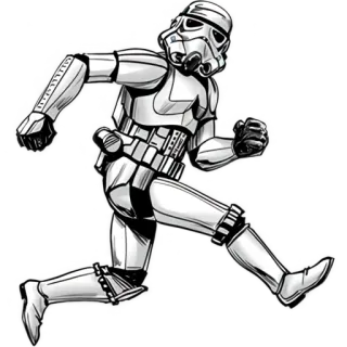 🏃‍♂‍➡️ 2a675a95 Stormtrooper Star Wars 星球大战, 冲锋队, 跑步, 科幻, 士兵, 银河帝国 telegram sticker