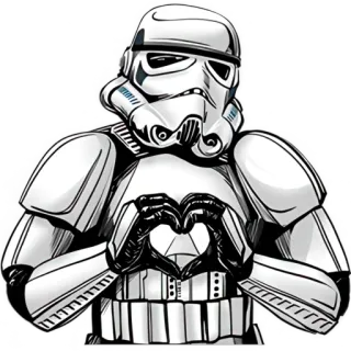🫶 a68008c8 Stormtrooper Star Wars 冲锋队, 星球大战, 爱, 心, 角色, 电影, 影片 telegram sticker