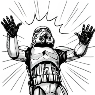 🔫 f5d5b316 Stormtrooper Star Wars 冲锋队员, 星球大战, 科幻, 士兵, 战斗, 银河帝国 telegram sticker