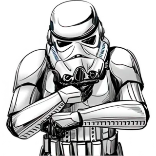 🤔 fab9f1bb Stormtrooper Star Wars 冲锋队员, 星球大战, 军事, 科幻, 盔甲 telegram sticker