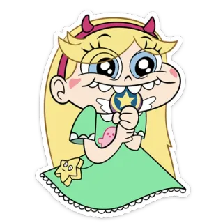 😏 14de8a03 Star Butterfly Star vs. the Forces of Evil Star Butterfly, kreskówka, serial TV, animacja, magiczna dziewczyna, Star kontra siły zła telegram sticker