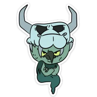 😒 354236a3 kreskówka, demon, potwór, czaszka, stworzenie, fantazja, magia telegram sticker