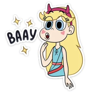 🤩 6d6d6167 BAAY Kreskówka, Gwiazda, Animacja, Uroczy, Błysk, Naklejka telegram sticker