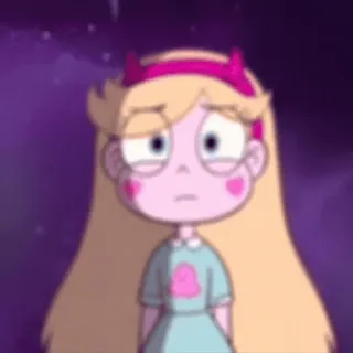 ⭐️ 44ecbc63 Star Butterfly Star vs. the Forces of Evil Star Butterfly, Dessin animé, Mignon, Triste, Personnage, Animé telegram sticker