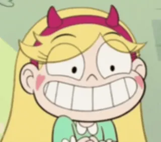 ⭐️ 4f61bc4e Star Butterfly Star vs. the Forces of Evil star butterfly, dessin animé, disney, drôle, personnage, animé, souriant telegram sticker