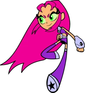 😈 4604ddb7 Starfire Teen Titans Go! Cartone animato, Supereroe, Starfire, Teen Titans whatsapp sticker