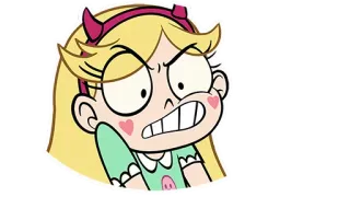 😬 f76cf228 Star Butterfly Star vs. the Forces of Evil dessin animé, animé, drôle, énervé, idiot, cornes de diable telegram sticker