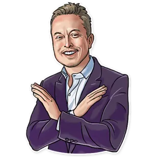 🙅‍♂️ 8020d3d0 Elon Musk Elon Musk, pengusaha, potret telegram sticker