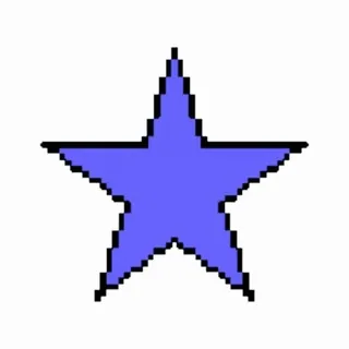 🌟 67b91e91 ดาว, พิกเซล, สีน้ำเงิน, รูปร่าง, เรขาคณิต whatsapp sticker