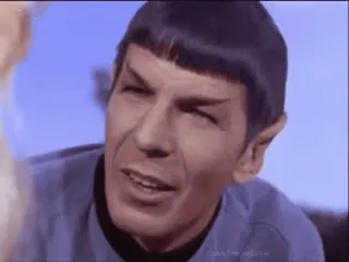 🥰 1c25a042 Spock Star Trek спок, вулканец, стар трек, тв, научная фантастика whatsapp sticker