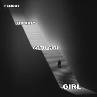 🤫 15505f63 FEMBOY
TOMBOY
 GOTH GIRL
GIRL Femboy, Marimacho, Gótica, Chica, Escaleras, Jerarquía, Persona whatsapp sticker