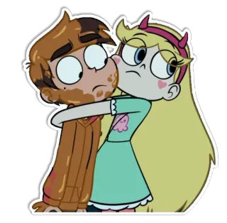 🥕 9830b1ec Star Butterfly Star vs. the Forces of Evil Desenho animado, Animado, Personagem, Fanart, Humor, Star Butterfly, Marco Diaz telegram sticker