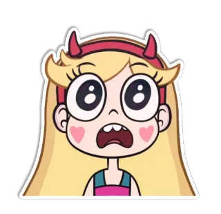 😲 e458af85 Star Butterfly Star vs. the Forces of Evil desenho animado, Star Butterfly, chocado, medo, incredulidade, assustado telegram sticker