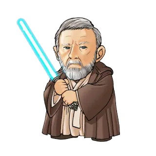 👴 225b86e1 Obi-Wan Kenobi Star Wars Jedi, Lichtzwaard, Star Wars, Obi-Wan, Kenobi telegram sticker