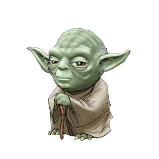 😼 ed97edab Yoda Star Wars yoda, star wars, jedi, meester, groen telegram sticker