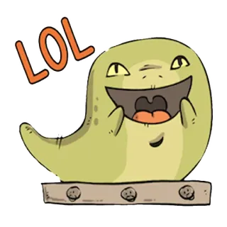 😄 46321024 LOL lol, dessin animé, drôle, créature, monstre whatsapp sticker