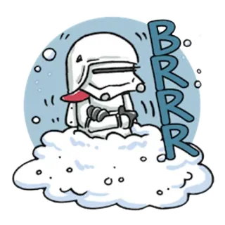 😁 789f037f BRRRRR froid, neige, hiver, frais, gelé, dessin animé whatsapp sticker