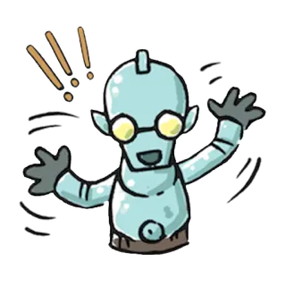 😁 795d2e1b robot, personnage, autocollant, dessin animé, illustration whatsapp sticker