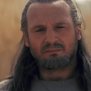 💫 008b10e7 Qui-Gon Jinn Star Wars Qui-Gon Jinn, Star Wars, Liam Neeson, Jedi, La Amenaza Fantasma telegram sticker