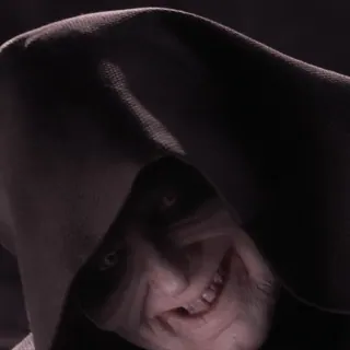 💫 1f2030a0 Emperor Palpatine Star Wars Emperador Palpatine, Star Wars, Darth Sidious, villano, figura encapuchada, lado oscuro telegram sticker
