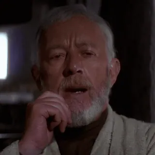 💫 8864246d Obi-Wan Kenobi Star Wars Obi-Wan Kenobi, Alec Guinness, Star Wars, Maestro Jedi, Fuerza, Ciencia Ficción telegram sticker