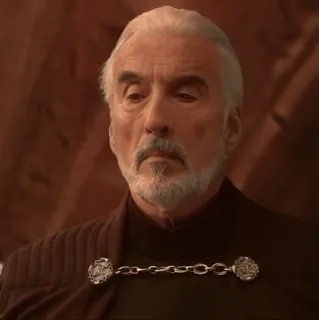 💫 b0b5f07a Count Dooku Star Wars Conde Dooku, Star Wars, villano, Christopher Lee, Lord Sith, Darth Tyranus, ópera espacial telegram sticker