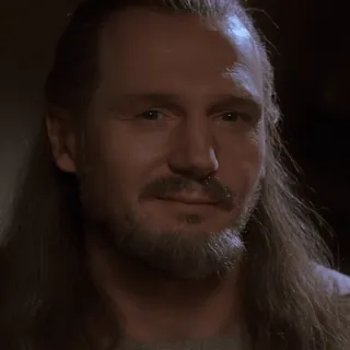 💫 edeee355 Qui-Gon Jinn Star Wars Qui-Gon Jinn, Star Wars, Liam Neeson, Jedi, La Amenaza Fantasma telegram sticker