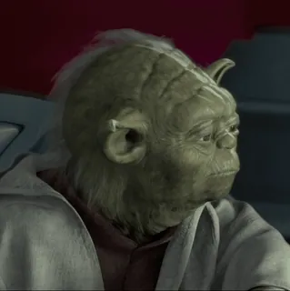 💫 f573981b Yoda Star Wars Yoda, Star Wars, Maestro Jedi, Ciencia Ficción, Película telegram sticker