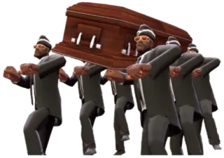⚰️ 3034e8f3 葬礼, 棺材, 抬棺人, 跳舞, 梗 telegram sticker