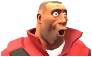 😲 ac31892c Soldier Team Fortress 2 电子游戏, 角色, 士兵, Team Fortress 2, 震惊 telegram sticker