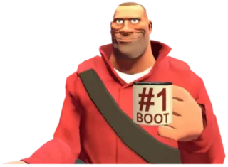 😎 c39ea0dd Soldier Team Fortress 2 #1 BOOT Team Fortress 2, TF2, 士兵, 靴子, 电子游戏, 马克杯 telegram sticker