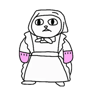 💬 2e930001 แมว, สาวใช้, ผ้ากันเปื้อน, น่ารัก, สัตว์, การ์ตูน, คาวาอิ telegram sticker