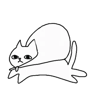 💬 a70767af แมว, แมวขาว, แมวตลก, การ์ตูน, สัตว์, สติกเกอร์ telegram sticker