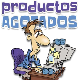 😐 7defe9be productos AGOTADOS wyczerpany, zmęczony, praca, komputer, biuro, prokrastynacja, niedostępny, wyprzedane whatsapp sticker