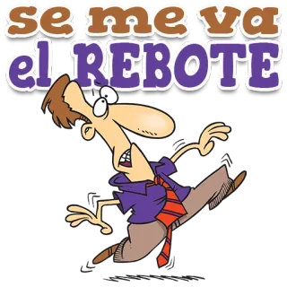 🎂 ccf3f137 se me va el REBOTE Kreskówka, Śmieszne, Wyrażenie, Żart, Hiszpański, Humor whatsapp sticker
