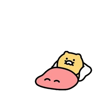 💬 bc6474f0 cartoon, sleeping, cute, animal, bed telegram sticker