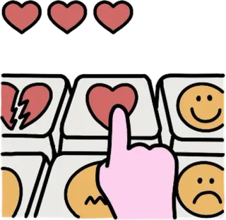 💬 8cfaa7f4 любовь, сердце, разбитое сердце, эмодзи, игры, мультфильм, милый telegram sticker