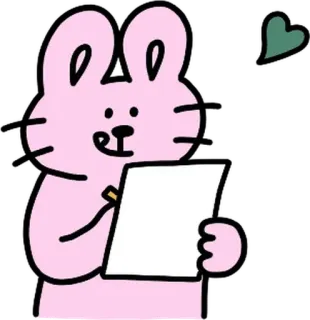 하트하트 김토끼 By @KakaoEmoticon telegram stickers