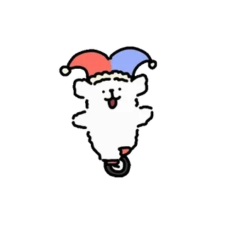 💬 49a0ad71 cartoon, animal, jester, cute, fun, sticker telegram sticker