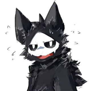 😅 9191ee44 kat, dier, harig, wezen, cartoon whatsapp sticker